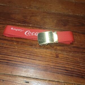 Vintage Coke belt with brass buckle. Coca-Cola